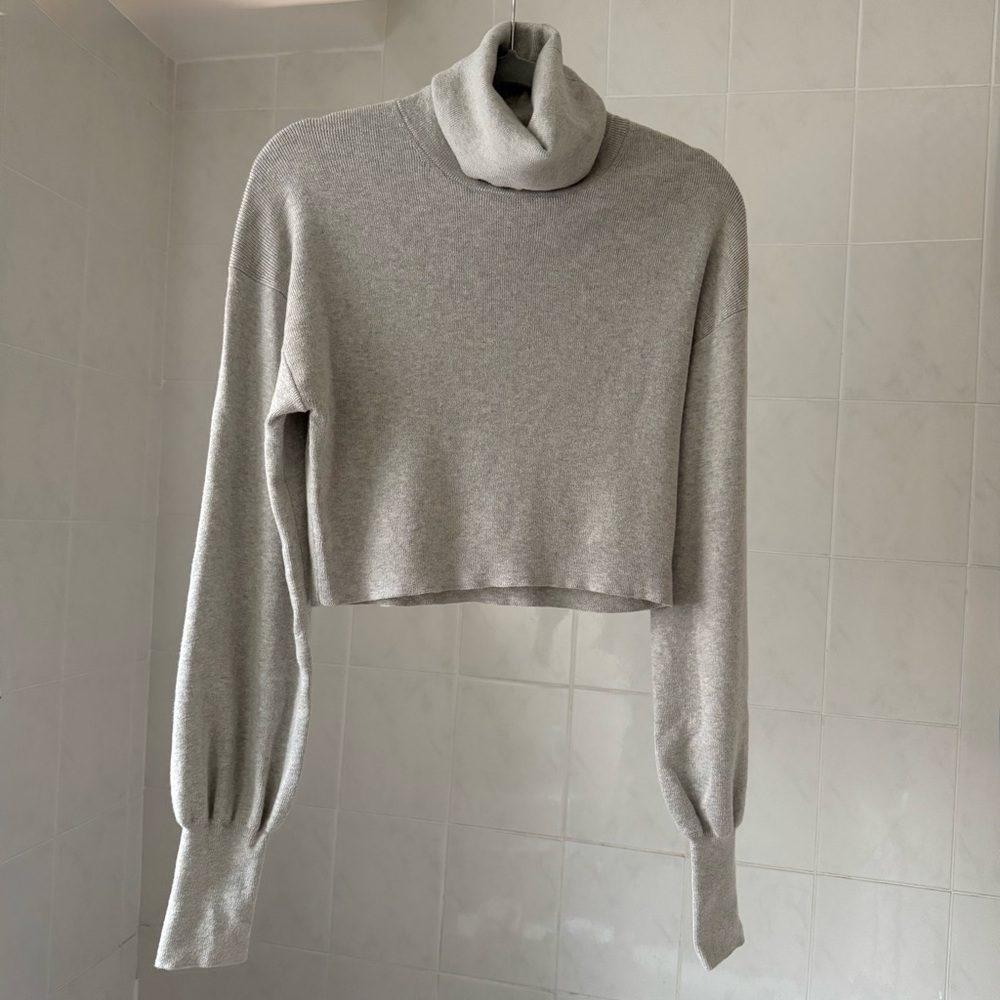 Wilfred Rebecca Cropped Wool Turtleneck Sweater